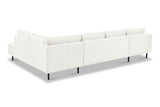 Moderne U-Bank Hoekbank Rechts Beige Stof Aniko 310x197x78 cm