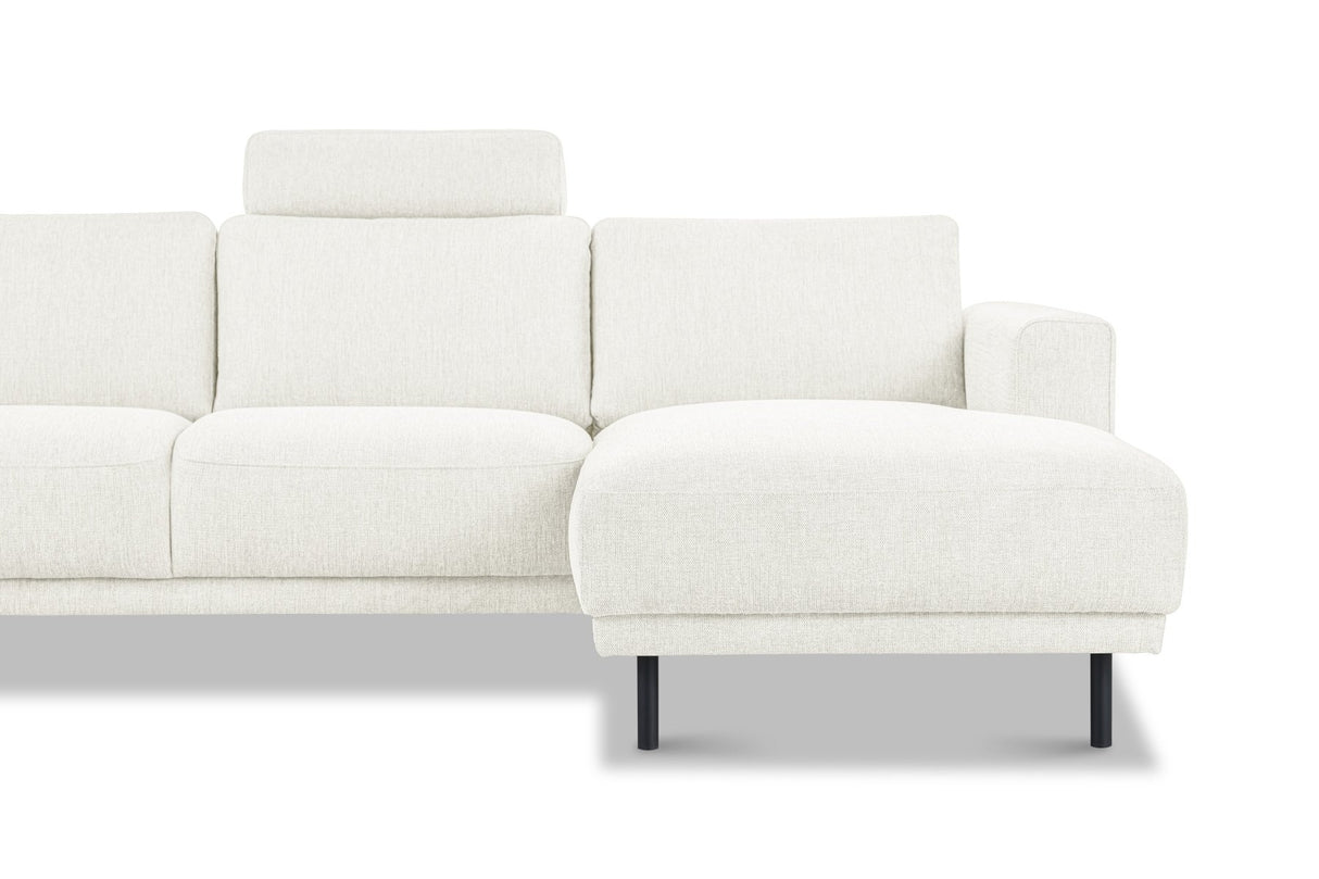 Moderne U-Bank Hoekbank Links Beige Stof Aniko 310x197x78 cm