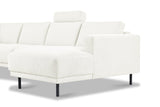 Moderne U-Bank Hoekbank Links Beige Stof Aniko 310x197x78 cm