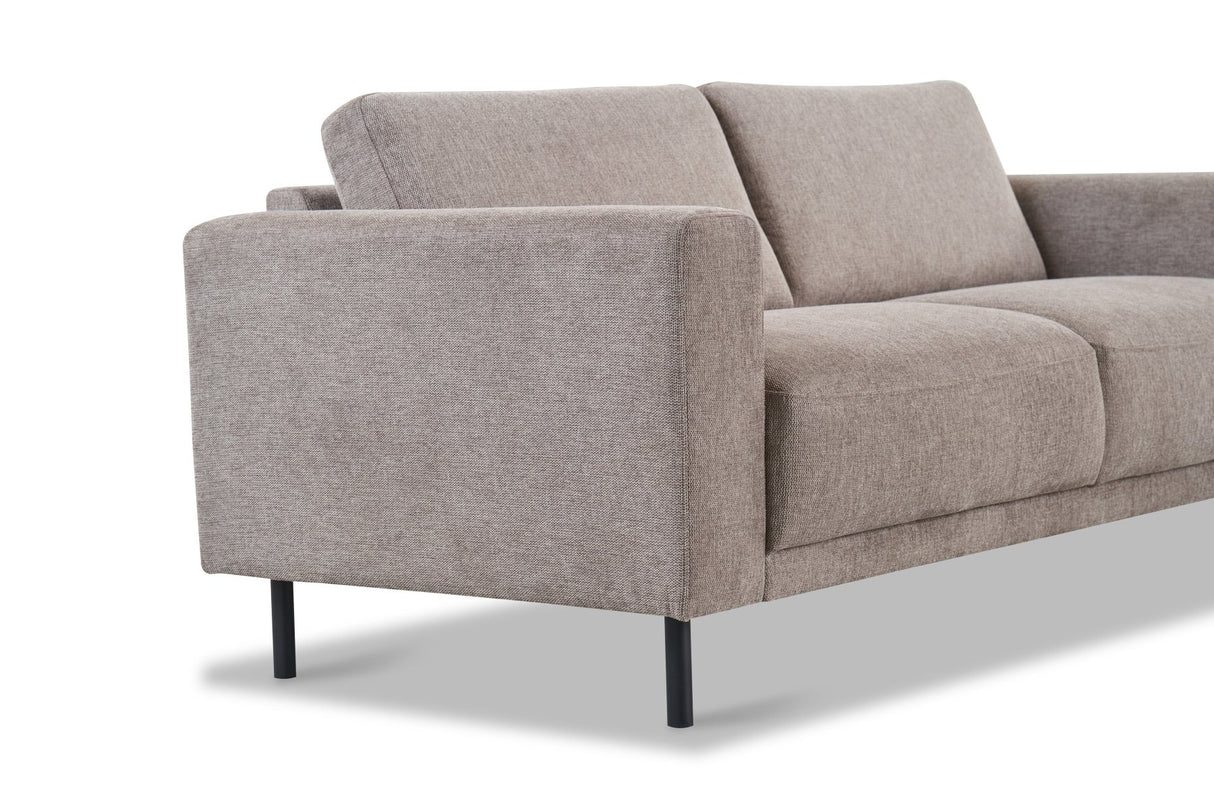 Moderne 2,5-zits Bank Taupe Stof Aniko 183x90x78 cm