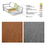 Sofa d'angle Tulin Cognac Microfibre à gauche