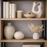 Bibliothèque Ceylan Walnut Melamine 80x128x22 cm