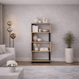 Bibliothèque Ceylan Walnut Melamine 80x128x22 cm