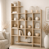 Boekenkasten - Boekenkast eikenlook melamine Manco 122x188x25,5 cm - Dimehouse
