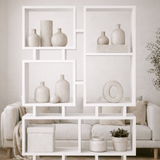 Boekenkasten - Boekenkast Rail Wit Melamine 79x166,5x24 cm - Dimehouse