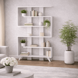 Bibliothèque Pluie blanche Mélamine 120x162x20 cm