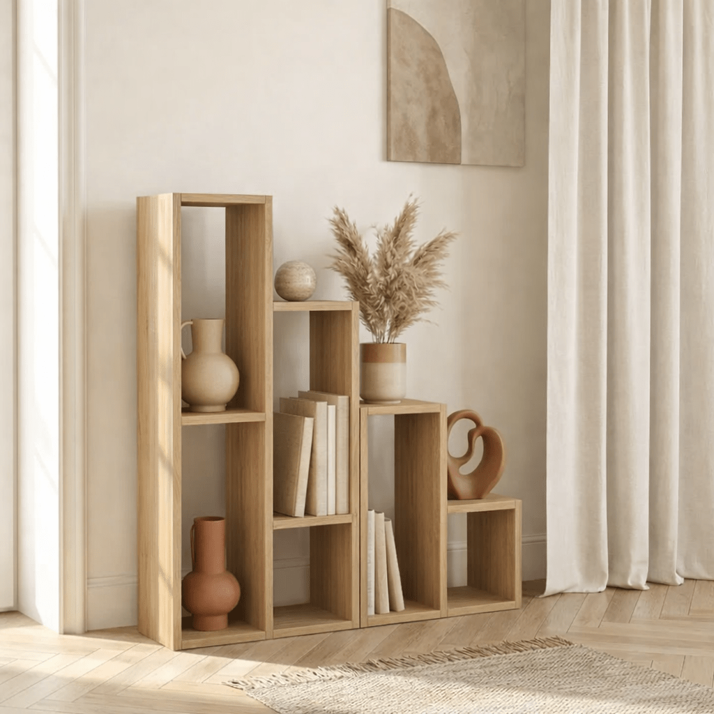 Etagère modulable chêne mélaminé Sule 42x89x20 cm