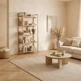 Bibliothèque Veneto Gold Glass 80x165x30 cm