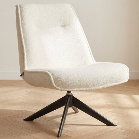 Fauteuil pivotant Marijn teddy photo d'ambiance naturelle dans un intérieur moderne