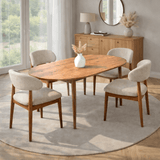 Table à manger noyer en mélamine rectangulaire 180x89,5x75 cm - Linova