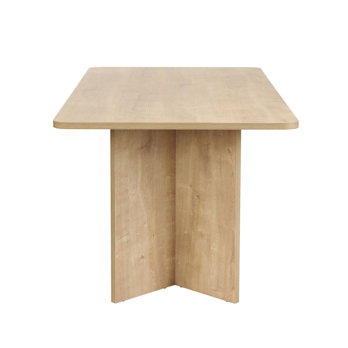 Table à manger chêne en mélamine rectangulaire 180x89,5x75 cm - Linova