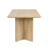 Table à manger chêne en mélamine rectangulaire 180x89,5x75 cm - Linova