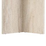 Table à manger travertin en mélamine rectangulaire 180x89,5x75 cm - Linova