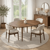 Table à manger noyer en mélamine rectangulaire 180x89,5x75 cm - Linova