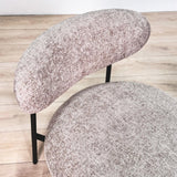Fauteuil scandinave rond tissu mélangé beige Nova