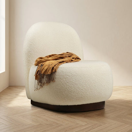 Fauteuil Tina Bouclet Wit sfeerfoto in modern interieur