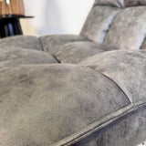 Fauteuil pivotant Yuki Anthracite en cuir écologique pivotant à 360° 
