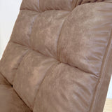 Fauteuil pivotant Yuki Cognac en cuir écologique pivotant à 360° 