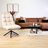 Fauteuil pivotant Yuki Beige Bouclé 360° 