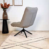 Fauteuil pivotant Yuki Taupe Bouclé 360° 