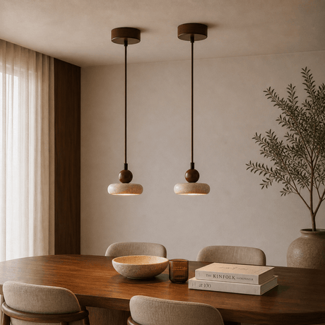 Rond - Noyer Beige Noyer Travertin Cap