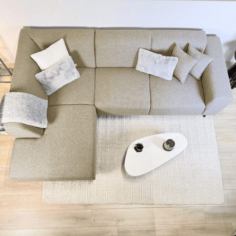 Canapé d'angle Moby Gauche Beige - Chaise Longue + 2,5 places 