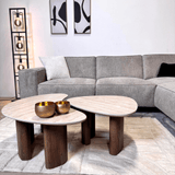 Canapé d'angle Ravi – Chenille Mêlée Gris – Droit 