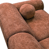 Hoekbank koper chenille stof met lounge Shane - rechts