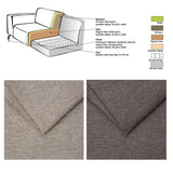Canapé d'angle Ravi – Chenille Mêlée Gris – Droit 