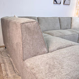 Canapé d'angle Ravi – Chenille Mêlée Gris – Gauche 