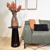 Canapé d'angle Davidson Vert Droit - Tissu en Microfibre 