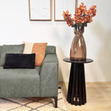Canapé d'angle Davidson Vert Clair - Tissu en Microfibre 