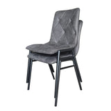 Chaise de salle à manger Noan microfibre anthracite