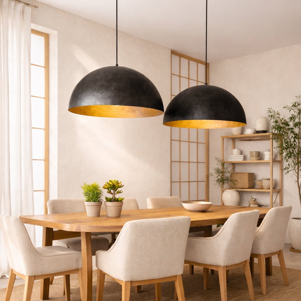Lampe suspendue industrielle Dacia 2-Light Anthracite Round 2xø60 cm