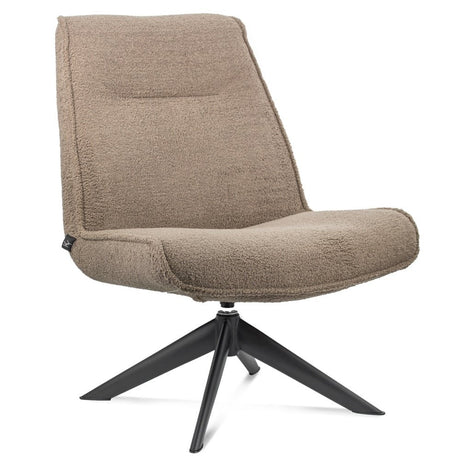 Fauteuil pivotant Marijn teddy taupe