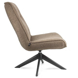 Fauteuil pivotant Marijn teddy taupe