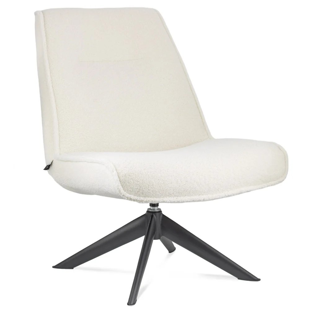 Fauteuil pivotant Marijn teddy naturel