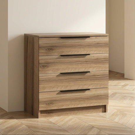 Commode Kala Plus Noyer Mélamine 73x77x42 cm photo d'ambiance dans un intérieur moderne