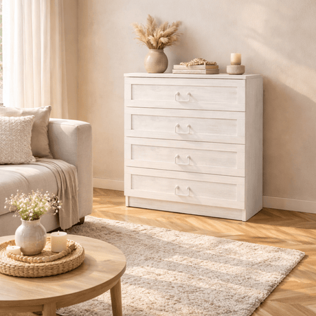 Ladekasten - Ladekast Kale Wit Melamine 72x42x77 cm - Dimehouse