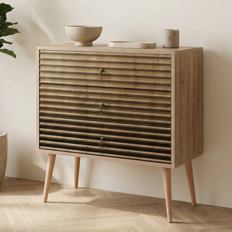 Ladekasten - Ladekast Trio Sonoma Eik Melamine 80x90x40 cm - Dimehouse