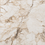 Petite table à manger noyer avec mélamine effet marbre – 110 cm – avec espace de rangement – Kara