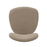 Chaise de salle à manger Japandi Miyo Bouclé Couleur Sable - Cadre Aspect Chêne 