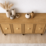 Dressoirs - Modern Dressoir Ansel Sapphire Eikenlook Melamine 120 cm - Dimehouse