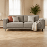 Canapé moderne 2,5 places en tissu taupe Aniko 183x90x78 cm 