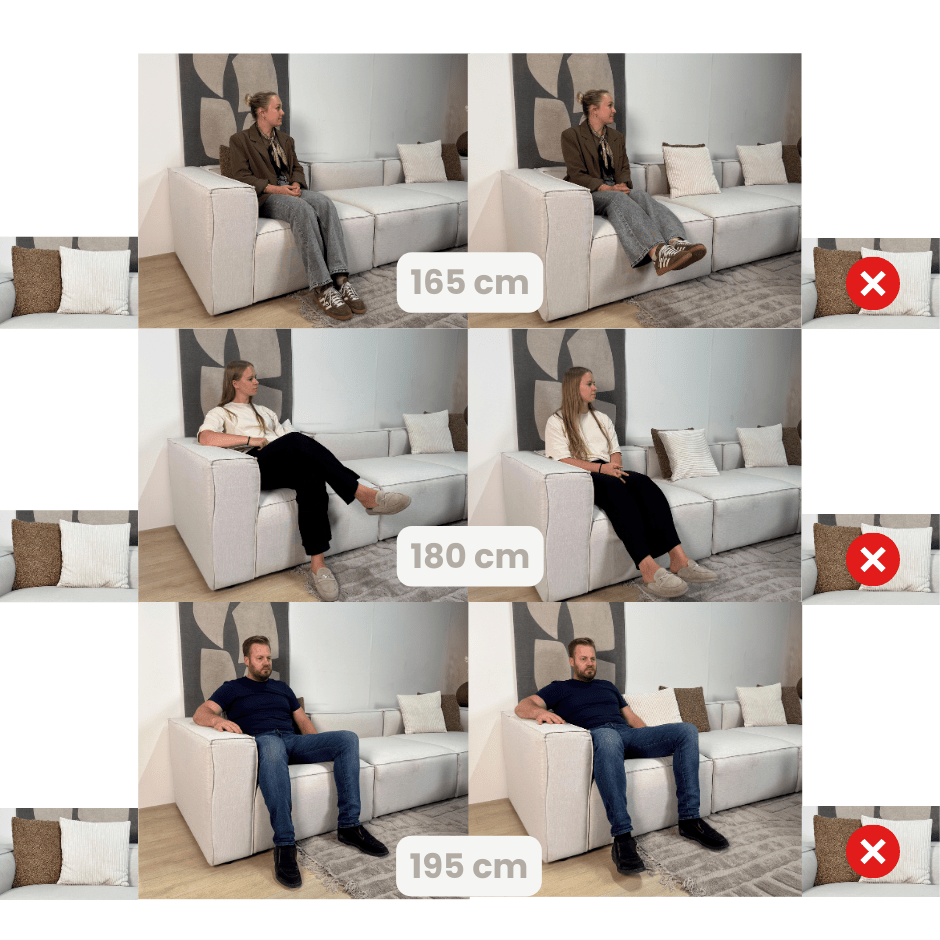 Canapé d'angle modulaire avec pouf détachable en tissu de lin beige écru Fora - gauche 