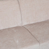 Canapé d'angle manon avec chaise longue sur le beige de chenille droite