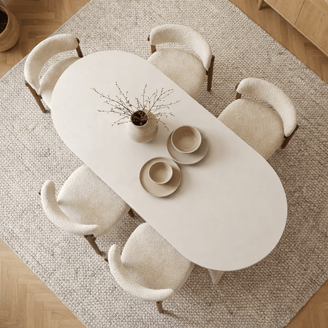Sablin Table à manger en bois blanc 180x89,5x75 cm Bois Blanc Mélamine 