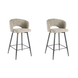 Ensemble de 2 tabourets de bar Alba Tissee Cargo Sable 
