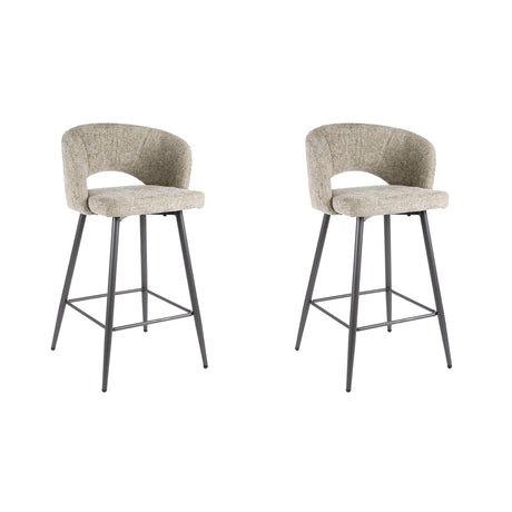 Ensemble de 2 tabourets de bar Alba Tissee Cargo Sable 