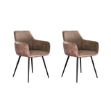 Ensemble de 2 chaises de salle à manger Rivo Rib Rock Sable 